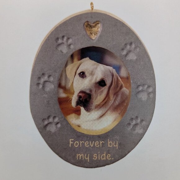 Hallmark Keepsake Forever By My Side Pet Dog Memorial Photo Holder Ornament 2019 - Picture 1 of 9